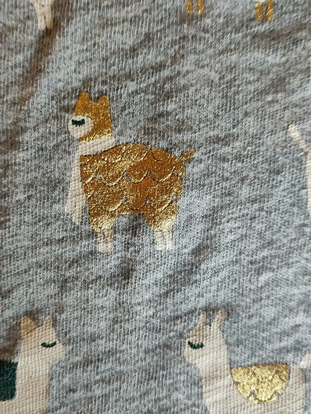 J. Crew Gray Short Sleeve Tee with Llama Print Collectors Addition - Picture 13 of 16